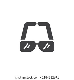 Sunglasses vector icon. filled flat sign for mobile concept and web design. Glasses simple solid icon. Symbol, logo illustration. Pixel perfect vector graphics