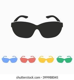 Sunglasses  vector icon. Illustration isolated on white  background for graphic and web design.