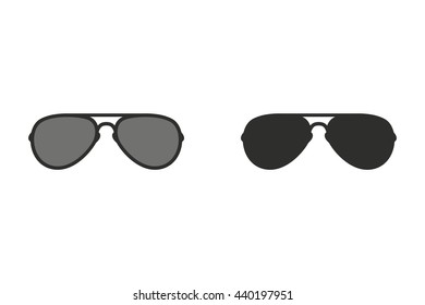 Sunglasses vector icon. Illustration isolated on white background for graphic and web design.