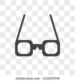 Sunglasses vector icon isolated on transparent background, Sunglasses logo concept