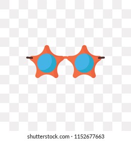Sunglasses vector icon isolated on transparent background, Sunglasses logo concept
