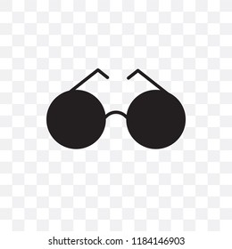 Sunglasses vector icon isolated on transparent background, Sunglasses logo concept
