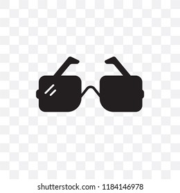 Sunglasses vector icon isolated on transparent background, Sunglasses logo concept