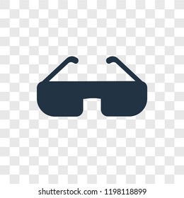 Sunglasses vector icon isolated on transparent background, Sunglasses transparency logo concept
