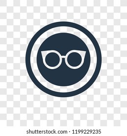 Sunglasses vector icon isolated on transparent background, Sunglasses transparency logo concept