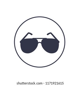sunglasses vector icon on white