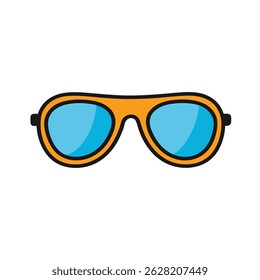 Sunglasses Vector Icon on White Background