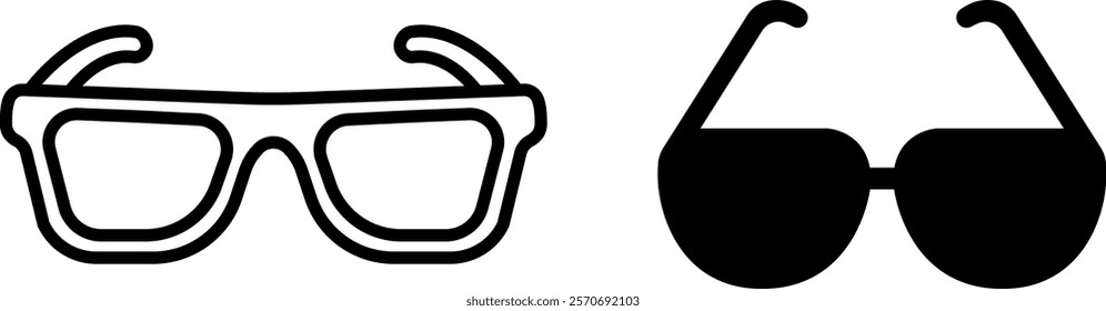 "Sunglasses Vector Icon Set: Cool and Stylish Designs for Fashion and Summer"