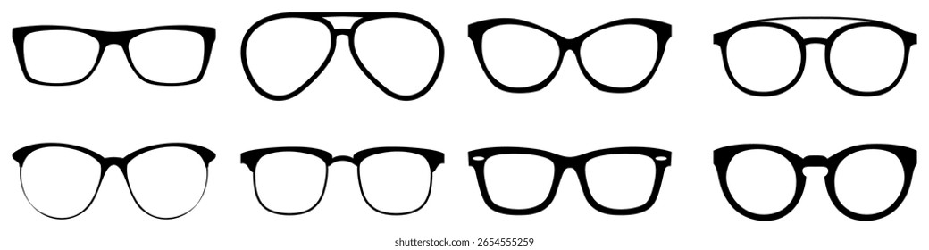 Sunglasses vector icon set. Goggles illustration sign collection. Sunshades symbol. glasses logo.