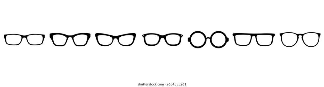 Sunglasses vector icon set. Goggles illustration sign collection. Sunshades symbol. glasses logo.