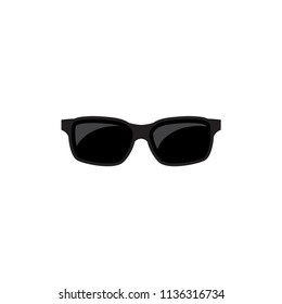 sunglasses vector icon, simple design black color isolated white background