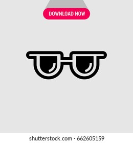 Sunglasses vector icon, Square glasses symbol. Simple, modern flat vector illustration for mobile app, website or desktop app  