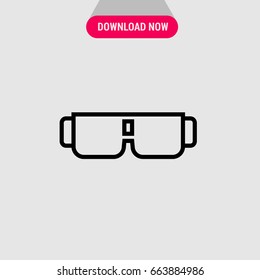 Sunglasses vector icon, Squared glasses  symbol. Simple, modern flat vector illustration for mobile app, website or desktop app 