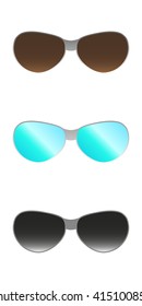 Sunglasses vector illustration. Cartoon sunglasses