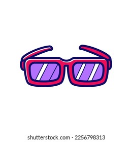 Sunglasses vector illustration with cute hand-drawn style isolated on white background