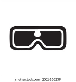 Sunglasses vector illustration isolated on white background. Flat design element for cool bossy man look.
