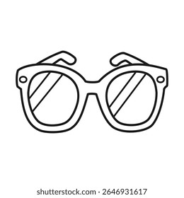 Sunglasses vector illustration stylish summer eyewear vector illustration coloring page isolated on white background