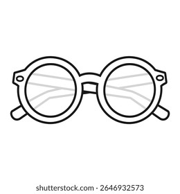 Sunglasses vector illustration stylish summer eyewear vector illustration coloring page isolated on white background