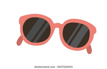 Sunglasses vector illustration. Summer element. Eyewear fashion. Cartoon flat vector isolated.