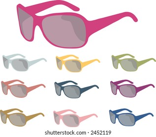 sunglasses vector  isolated choices