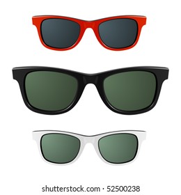 Sunglasses. Vector. Just place on face and make glass with Multiply mode.