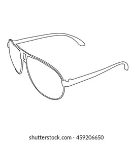  sunglasses vector line illustration