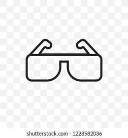 Sunglasses vector linear icon isolated on transparent background, Sunglasses transparency concept can be used for web and mobile
