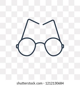 Sunglasses vector outline icon isolated on transparent background, high quality linear Sunglasses transparency concept can be used web and mobile