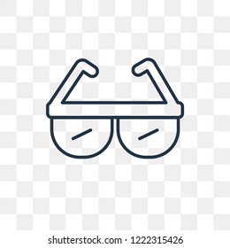 Sunglasses vector outline icon isolated on transparent background, high quality linear Sunglasses transparency concept can be used web and mobile