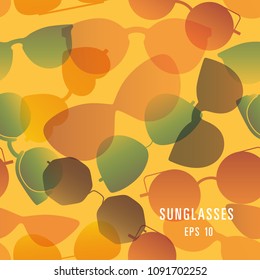 sunglasses vector seamless pattern