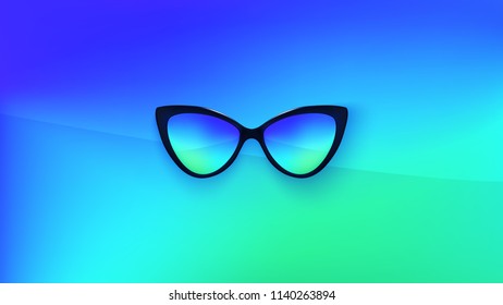 Sunglasses Wallpaper Trendy Colors Fashion Background Stock Vector