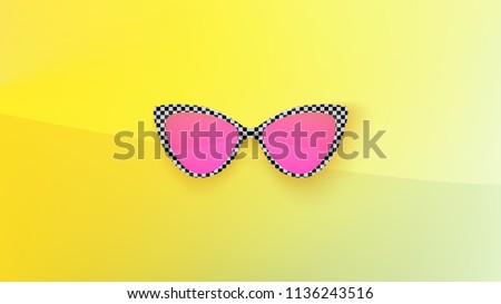 Sunglasses Wallpaper Trendy Colors Fashion Background Stock Vector