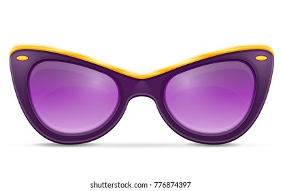 sunglasses for women in plastic frames stock vector illustration isolated on white background