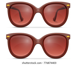sunglasses for women in plastic frames stock vector illustration isolated on white background