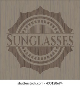 Sunglasses wooden signboards