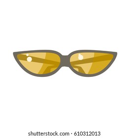 The sunglasses with yellow lens