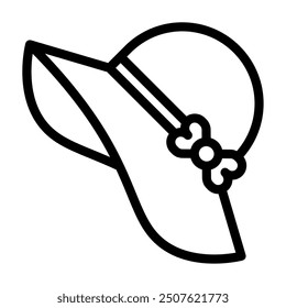 Sunhat Summer holiday icon illustration