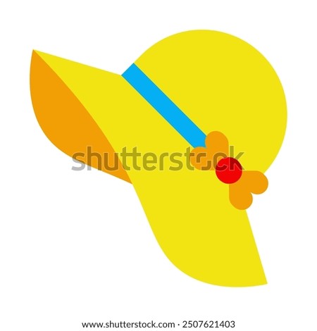 Sunhat Summer holiday icon illustration