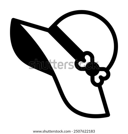 Sunhat Summer holiday icon illustration