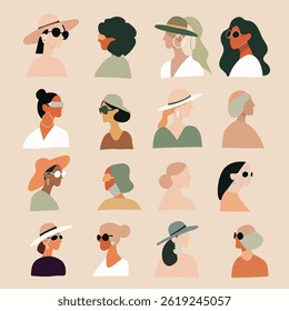  Almas Beijadas De Sol — Meninas De Chapéu Minimalistas