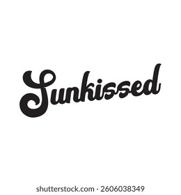 Sunkissed text on white background.