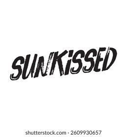 Sunkissed text on white background.