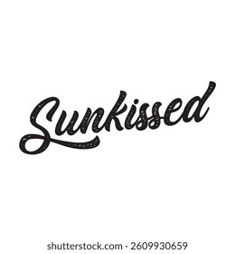 Sunkissed text on white background.