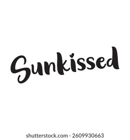 Sunkissed text on white background.