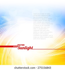 Sunlight. Abstract artistic background.  Cover design template layout for booklet, brochure, poster. Vector
