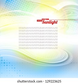 Sunlight. Abstract artistic background. Vector