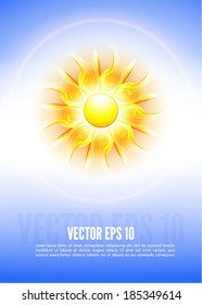 Sunlight. Abstract artistic background. Vector