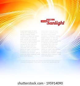 Sunlight. Abstract artistic background. Vector