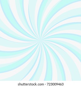 Sunlight abstract background.  blue and white spiral color burst background. Vector illustration. Sun beam ray sunburst pattern background. Retro bright backdrop.