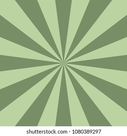 Sunlight abstract background. Bright green color burst background. Vector illustration. Sun beam ray sunburst pattern background. Retro bright backdrop. Watermelon.